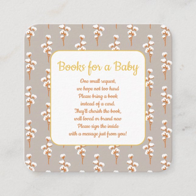 D'accompagnement Livres de Baby shower mignonnes pour la carte de b (Devant)