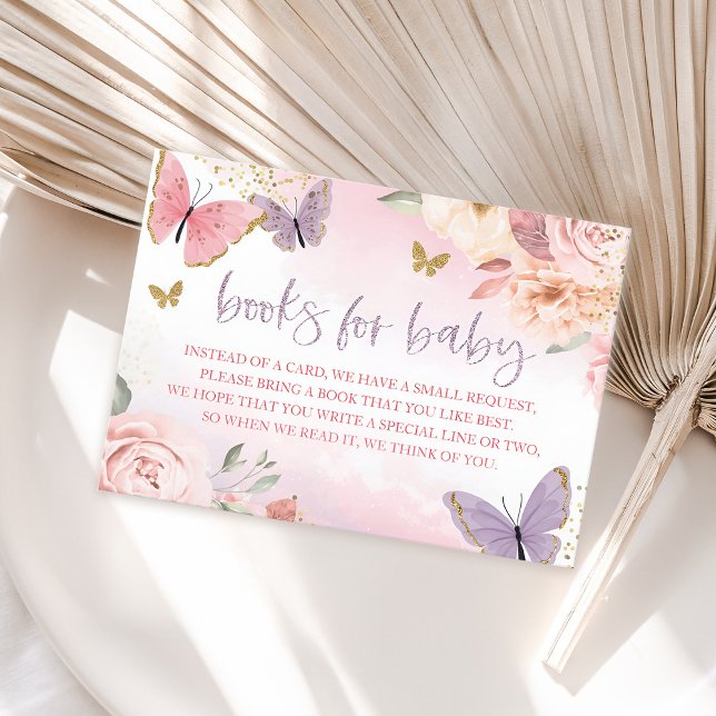 D'accompagnement Livres de Baby shower papillon pour carte bébé (Butterfly Baby Shower Books for Baby Card)
