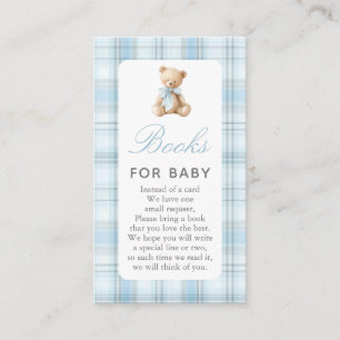 D'accompagnement Livres de Baby Shower Preppy Bear Boy pour Carte d
