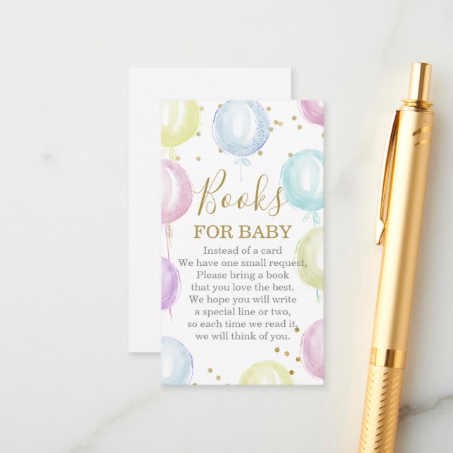 D'accompagnement Livres de ballons Pastel pour la carte de boîtier  (Devant/Arrière en situation)