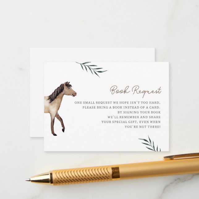 D'accompagnement Livres de chevaux pour carte de boîtier pour bébé (Devant/Arrière en situation)