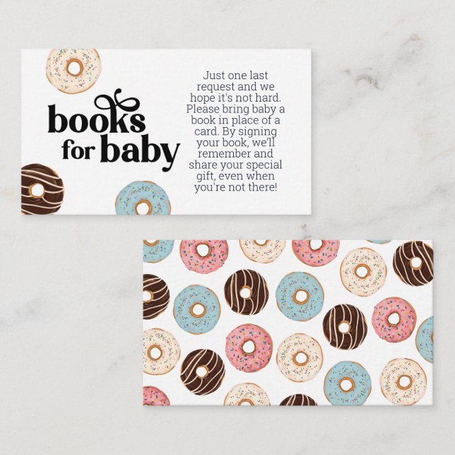D'accompagnement Livres de Donut pour carte de boîtier bébé (Devant / Derrière)