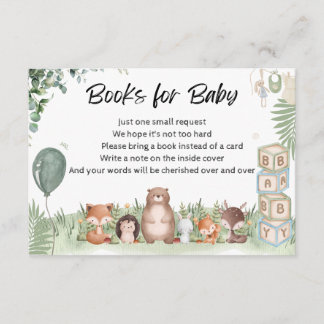 D'accompagnement Livres de Fête de Naissance en Forêt pour Carte de