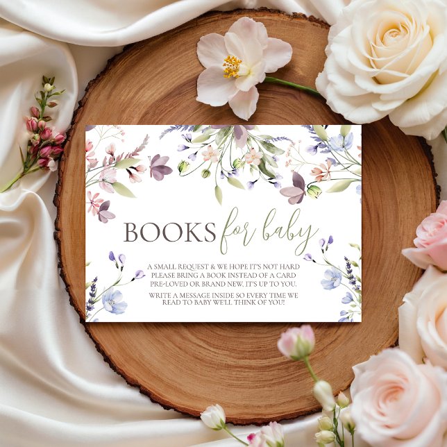 D'accompagnement Livres de Fleur Sauvage pour Carte de Bébé (Créateur téléchargé)