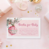 Livres de Noël roses pour la carte de boîtier pour