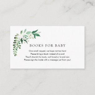 D'accompagnement Livres de verdure pour Baby insert carte