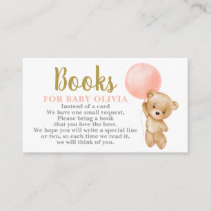 D'accompagnement Livres d'ours en Teddy rose pour la carte de deman