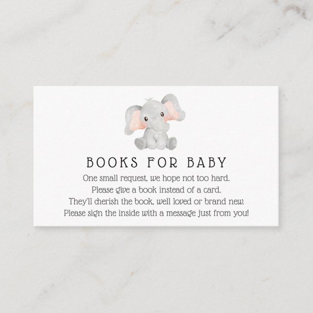 D'accompagnement Livres éléphants pour carte de boîtier bébé (Devant)