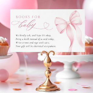 D'accompagnement Livres en ruban rose pour carte de boîtier pour bé