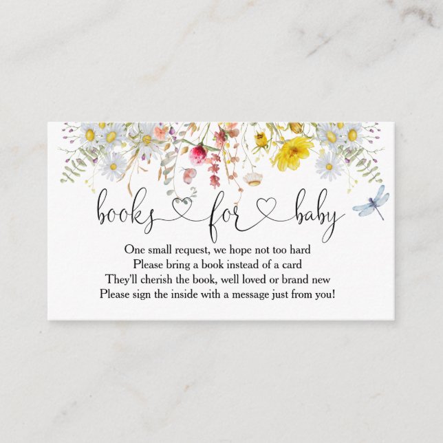 D'accompagnement Livres fleur sauvage Pour Carte Boîtier Bébé (Devant)