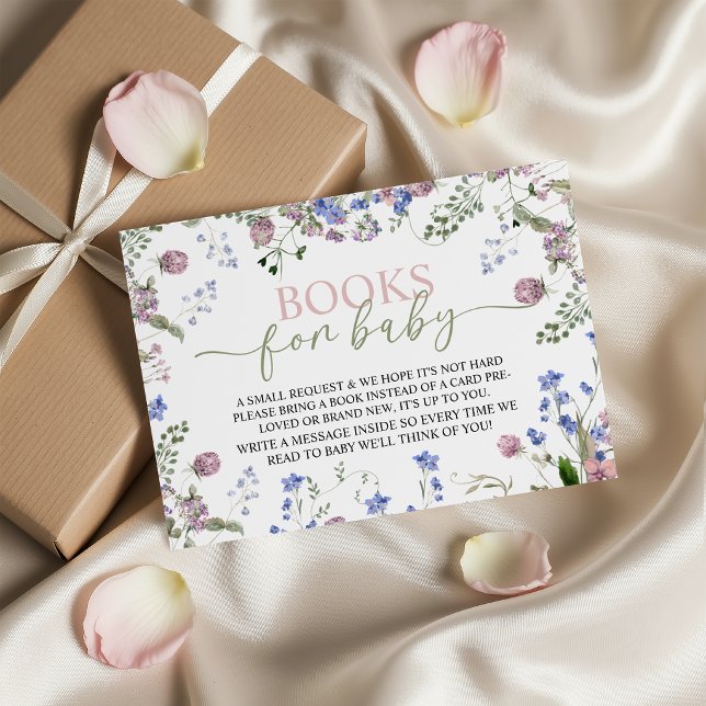 D'accompagnement Livres Fleur Sauvage pour Carte de Bébé (Créateur téléchargé)