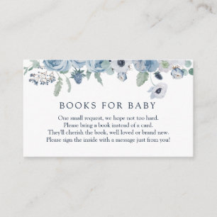 D'accompagnement Livres Floral Bleu pour la carte de boîtier bébé
