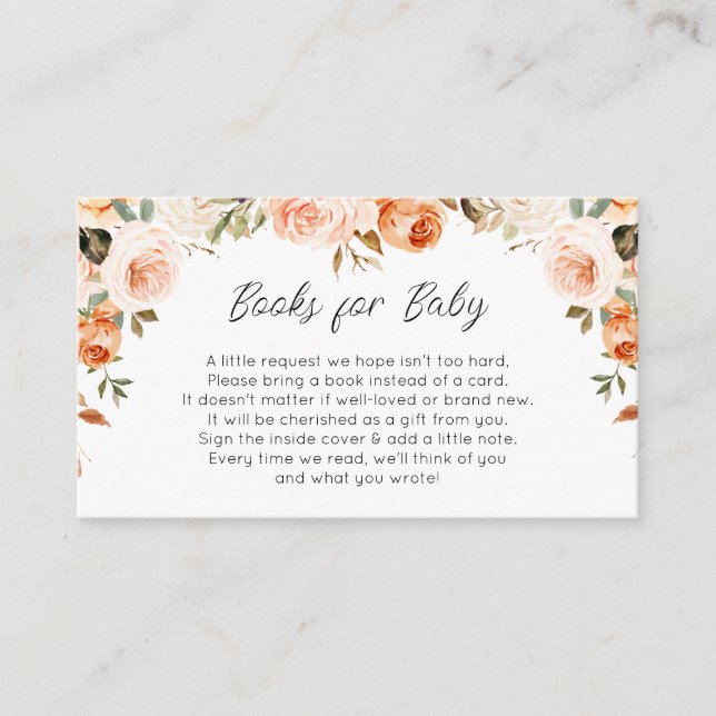 D'accompagnement livres floraux automne pour carte bébé (Devant)