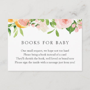 D'accompagnement Livres floraux d'agrumes roses pour la carte de bo