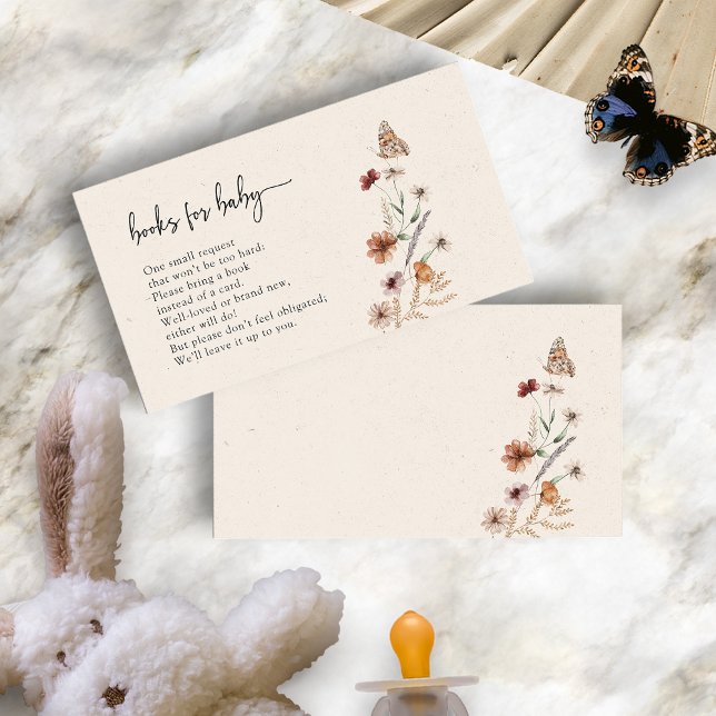 D'accompagnement Livres Floraux pour la carte de boîtier bébé (Boho Floral Books For Baby Enclosure Card by Painted Paperie
)