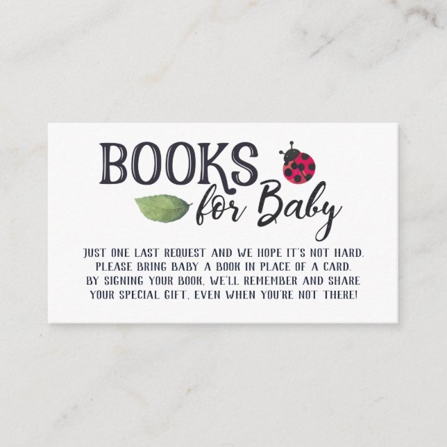 D'accompagnement Livres Ladybug pour la carte de boîtier pour bébé (Devant)