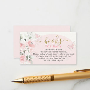 D'accompagnement Livres Papillon Rose pour Carte de Bébé Fille