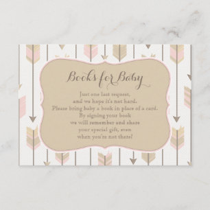 D'accompagnement Livres pour bébé Insertion carte Blush Rose et Tan
