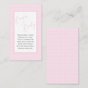 D'accompagnement Livres pour bébé rose En vichy carte de boîtier