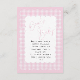 D'accompagnement Livres pour bébé rose En vichy carte de boîtier