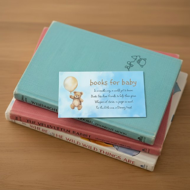 D'accompagnement Livres pour bébé sky teddy demande carte boîtier (Books for baby sky teddy request enclosure card.)