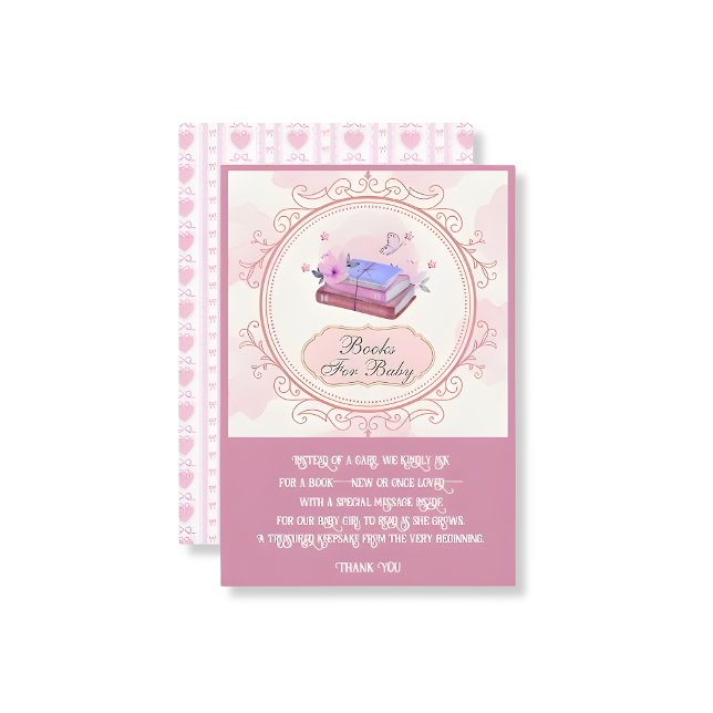 D'accompagnement Livres Pour Carte Boîtier Bébé (books-for-baby-shower-enclosure-card-purple-pony-dreams-collection)