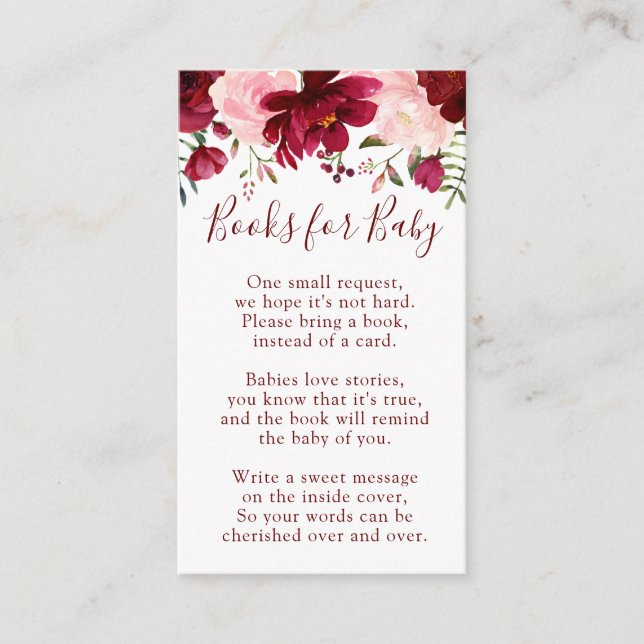 D'accompagnement Livres roses pour carte de boîtier Baby shower (Devant)