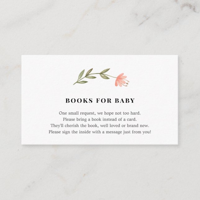 D'accompagnement Livres Tulipe rose pour Baby insert carte (Devant)