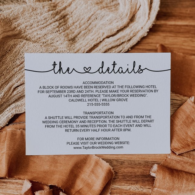 D'accompagnement Love Hearts Détails du Mariage Carte de boîtier (Créateur téléchargé)