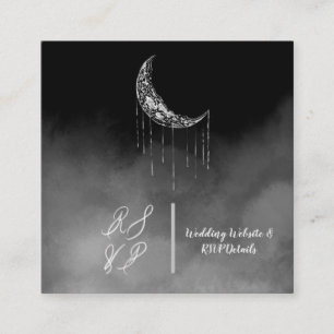 D'accompagnement Lune à goutte Carte de boîtier de calligraphie art