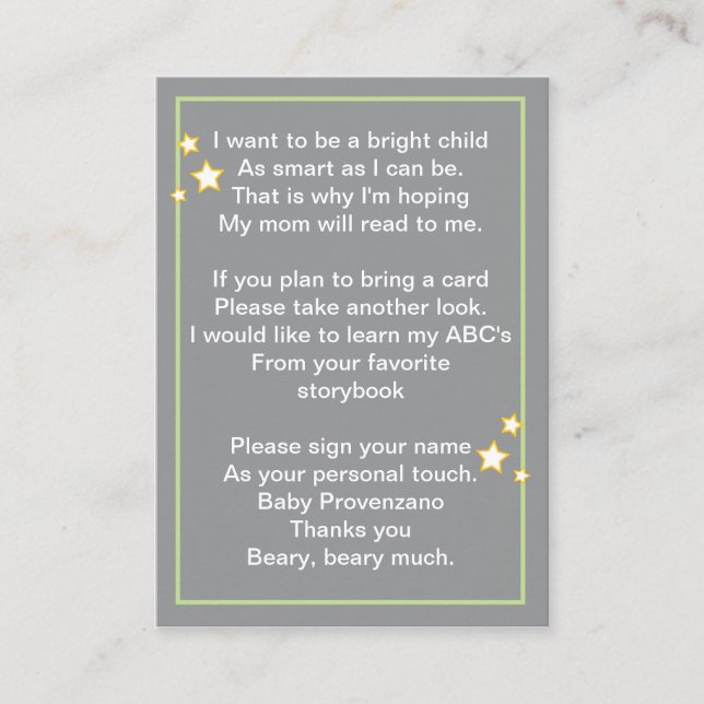 D'accompagnement Lune et étoiles apportent une carte de livre (Devant)