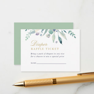 D'accompagnement Luxe Baby shower Floral Carte Raffle