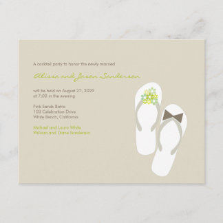 D'accompagnement M. & Mme Flip Flops Carte de réception de mariage