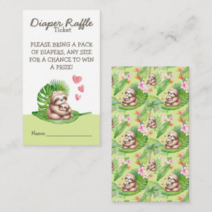 D'accompagnement Maman & Baby Sloth - Carte Baby shower au carreau
