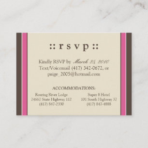 D'accompagnement ::mardeanna :: Carte RSVP simple 3,50 x 2,5 pouces