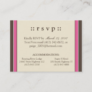 D'accompagnement ::mardeanna :: Carte RSVP simple 3,50 x 2,5 pouces