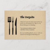Mariage BBQ - Informations Détails Carte de boîtie
