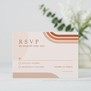 D'accompagnement Mariage de la carte de réponse Arch Boho Abstrait