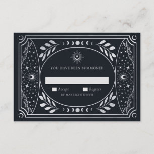D'accompagnement Mariage de la carte Tarot Elégant Argent RSVP
