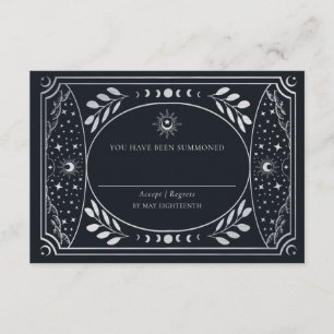 D'accompagnement Mariage de la carte Tarot Elégant Argent RSVP