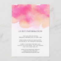 Mariage Dreams Vibrant - Carte d'insertion / Rose