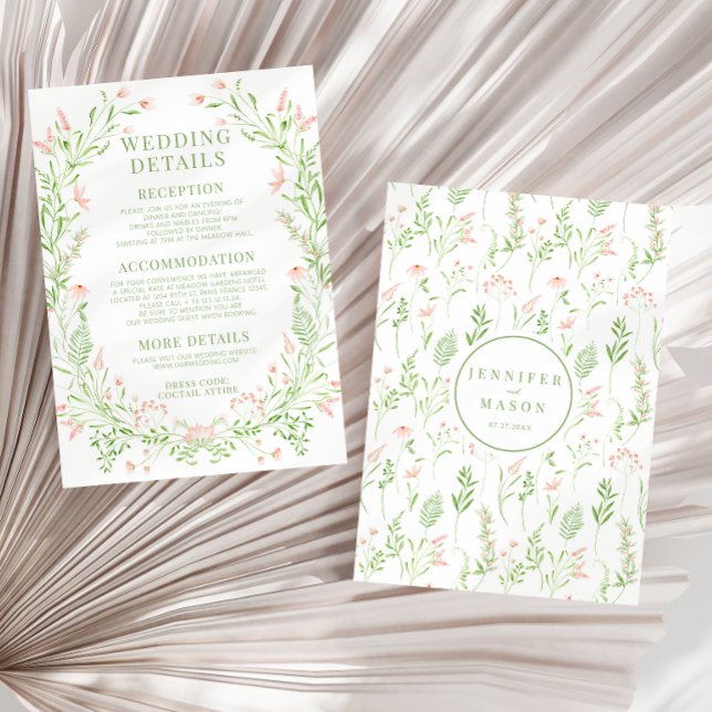 D'accompagnement mariage floral détails Carte (Créateur téléchargé)