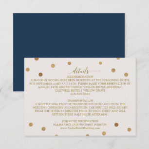 D'accompagnement Mariage Gold Pois Détails Carte de boîtier