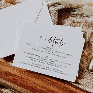D'accompagnement Mariage minimaliste moderne Détails Carte de boîti