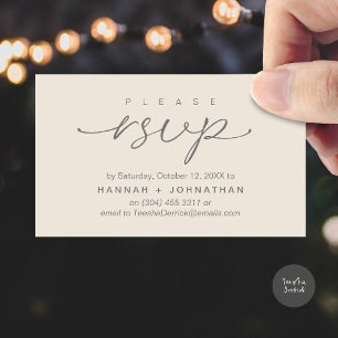 D'accompagnement Mariage romantique moderne invite RSVP carte de ra