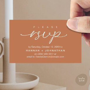 D'accompagnement Mariage romantique moderne invite RSVP carte de ra