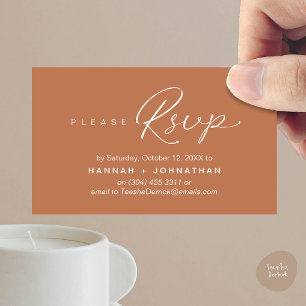D'accompagnement Mariage romantique moderne invite RSVP carte de ra