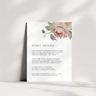 D'accompagnement Mariage Rose Blush - Carte Détails du client