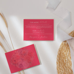 D'accompagnement Mariage rose chaud moderne Détails Carte de boîtie