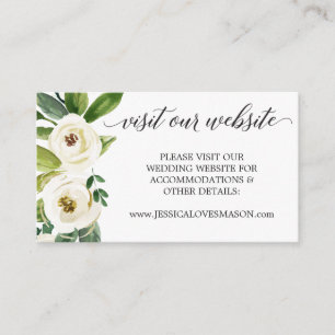 D'accompagnement Mariage Site Web Insérer une carte - Roses blanche